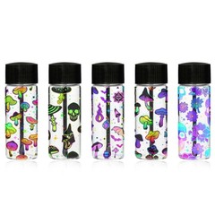 2Pcs Travel Storage Box Glass Spice Container Home Party Case Mixed Color Gift