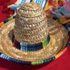 Mexican Party Decorations – Table Runner, Mini Sombrero And Sombrero Headband