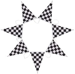 Checkered Themed Banner, 21 Pcs Flags, 30ft String, Race Car Party Decor