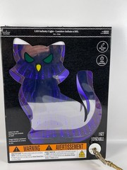 Purple Cat Infinity Mirror LED Tunnel Light 6 hour timer, 12.9″ tall, Tabletop