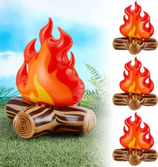 4 Pieces of 12 Inch Inflatable Campfire Props Fake Camping Party Campfire Party