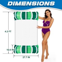4 Pack Inflatable Pool Float Hammocks Mesh Water Lounge Chairs Adults