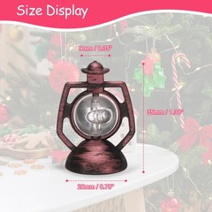 Dollhouse Micro Lantern, 1.34″ Height, Plastic Simulation Oil Lamp Copper, 4pcs