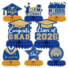 8 Pieces Class of 2026 Graduation Table Decorations 2026 Congrats Grad Honey…