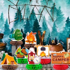 Camping Honeycomb Centerpiece,9 Pcs Camper Table Centerpieces Camper Decoration