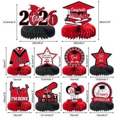 10PCS Graduation Party Decorations Class of 2026 Congrats Grad Table Centerpi…