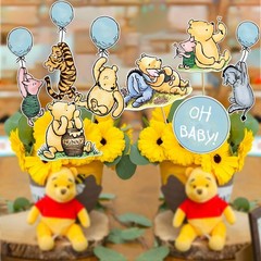 16Pcs Classic Winnie Centerpieces for Baby Shower Decorations Boys Oh Baby Ta…