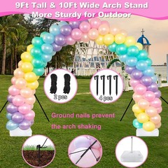 Balloon Arch Kit and Balloon Pump Electric, 10ft Wide Adjustable Balloon Arch…