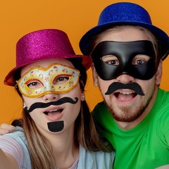 60Pcs Self Adhesive Fake Mustache 20 Styles Fake Beard Stick on Moustache Nov…