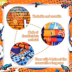 71 X43» Dart Battle Party Backdrop Supplies Happy Birthday Background for Boys