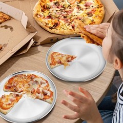 Onader 18/8 Stainless Steel Plate, 7.8 Inch 304 Metal Dinner 7.8-inch, Silver