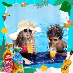 ANPHILE Hawaiian Party Favors 12 Pack Luau Tropical Straws