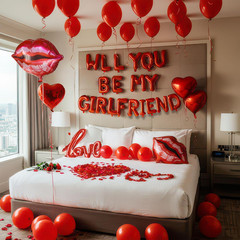16 Inches Red ‘WILL YOU BE MY GIRLFRIEND’ Confession Letter Balloons
