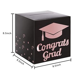 Rose Gold Foldable Cardboard Grad Money Box