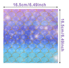 Mermaid Theme Birthday Party Decoration Plates Balloons Napkins cups tableware