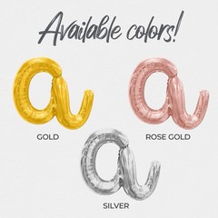 Cursive Script Letter Balloons – HELLO 40 16″ Inch Alphabet Letters Foil Myla…