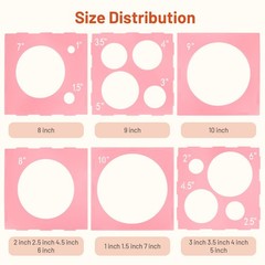 Plastic Balloon Sizer Box Cube, Pink Collapsible Balloon Size Measurement Too…