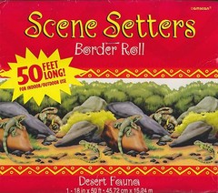 50′ DESERT FAUNA SCENE SETTERS BORDER Lizard Reptiles Party Cowboy American West
