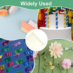 20-Pack Crepe Paper, 3.3ftx20″ Crepe Paper Streamer Sheet [Cream White]