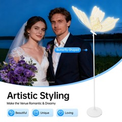Wedding Butterfly Floor Lamp,2PCSCreative Butterfly Ceiling Lights Decoration,