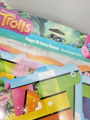 2 Trolls Happy Birthday Banner – 6.59 ft Long – Party Supplies Decor Poppy