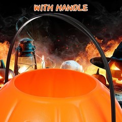 🎃 2 Halloween Pumpkin Bucket Halloween Candy Orange+ Yellow