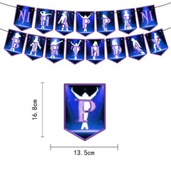 Michael Jackson Birthday Party Decor Banner Balloon Cupcake Topper Supplies Set