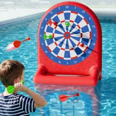 Funscape Kids Inflatable Dartboard Pool Toy, Fun Swimming Pool Soft Ball Toss…