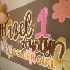 Customizable Hand Painted Banner for Any Occasion, Painted birthday banner 3×5