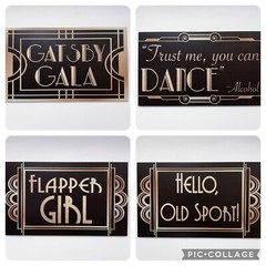 Gatsby Photo Booth Props by Prop Trunk – Double Sided PVC – SEE DESCRIPTION