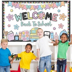 ojustbeok Composition Notebook Bulletin Board Welcome Back to Classroom Decor…
