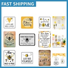 Engaging 9PCS Bee Themed Signs for Fun Farm Parties – Indoor/Outdoor Decoration