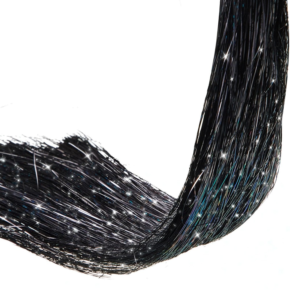 Glitter Black Christmas Icicle Tinsel Strands Foil Fringe 18 Inch 5000 PCS