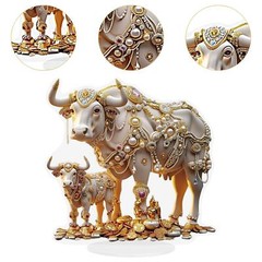 Acrylic Cows Table Decoration 2D Flat Sign for Display Shelf Corner Home