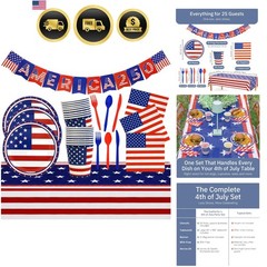 UCO America 250 Anniversary Party Supplies, 4th of July Decorations, Patrioti…
