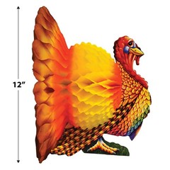 Beistle Tissue Paper Turkey Centerpiece Thanksgiving Party Autumn Fall Harvest H