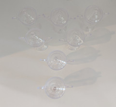 Hammont Trophy Cup Shaped Acrylic Candy Boxes 1.69 x 3.5 x 3.14 7 pack
