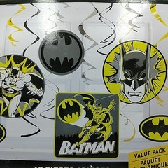 Batman Birthday Party Decorations Danglers Classic DC Comics Logo Pack of 12 NEW