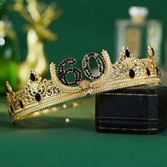 60TH Birthday King Crown and Sash Gifts for Men. Birthday Party Decoration fo…