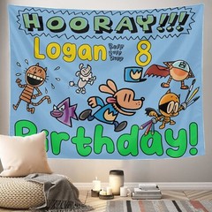 Personalize Dogman Birthday Party Banner Poster Gift, Dog Man Party Supplies
