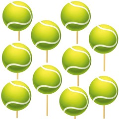 23 PCS Tennis Ball Centerpiece Sticks Theme Party Decorations Table Topper