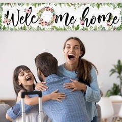 Welcome Home Banner Decoration Welcome Back Yard Sign for Deployment Returning