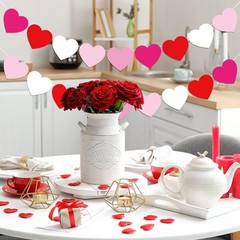50 Pcs 6 Inch Valentine’s Day Paper Cutouts Love Heart Shape Decoration
