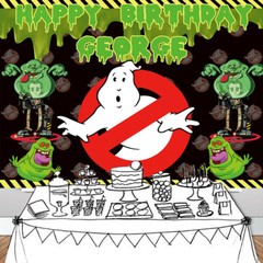 Ghostbusters Personalised Custom Banner Backdrop Party Supplies Birthday Gift