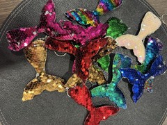 Mermaid Party Supplies Tablecloth Keychain Headband Gift Bags Tattoo Cake Decor