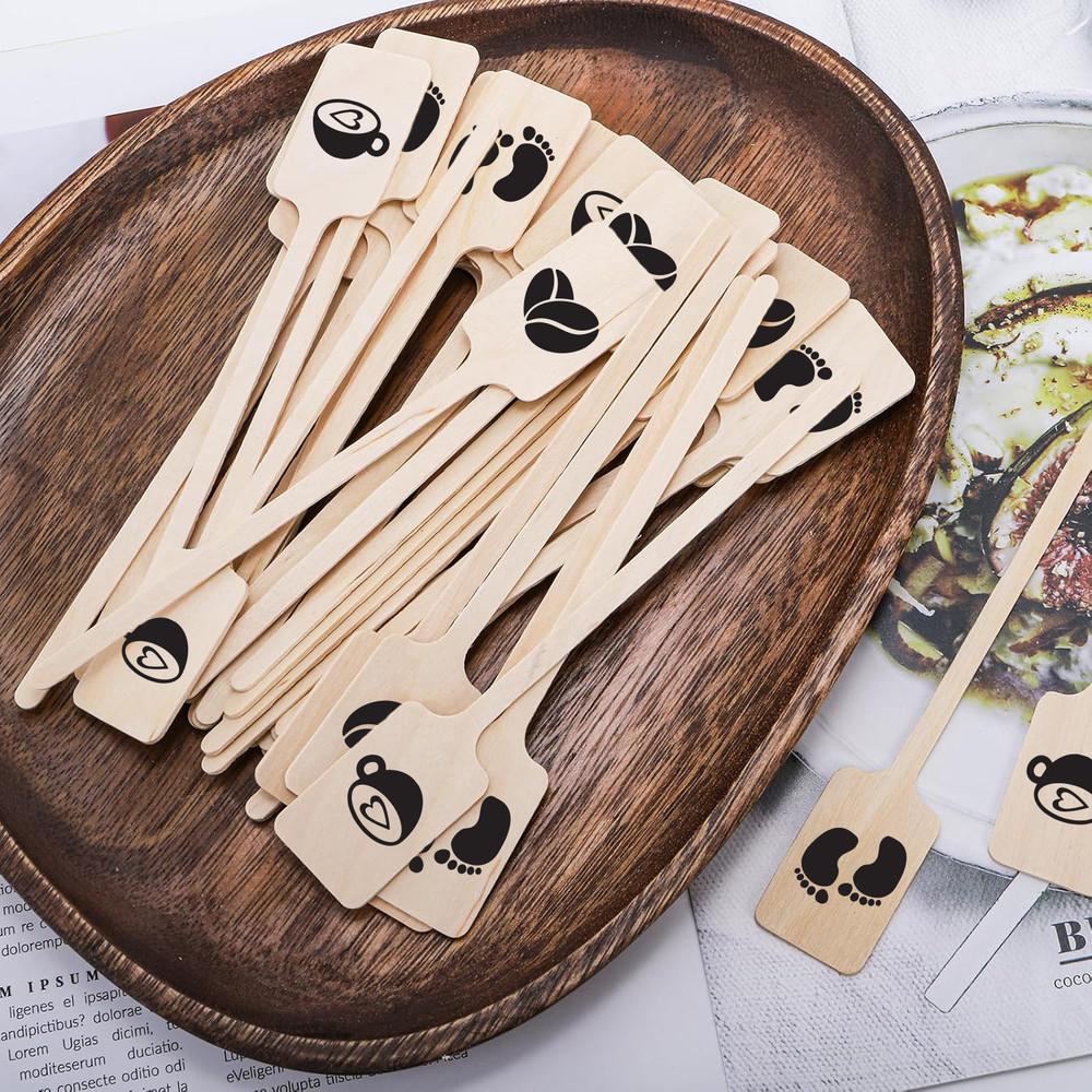 Printed Wooden Coffee / Tea Stir Sticks Perfect for Weddings, Baby Showers, etc.