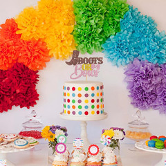 Boots or Bows Cake Topper, Western Theme Baby Shower/Gender Reveal Party Decorat