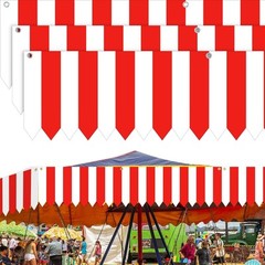 Carnival Tent Circus Theme Party Decorations White and Red Striped Red,