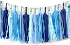 Tissue Paper Tassels Garland Banner Table Decor Party Banner Wedding Birthday Ba