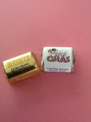 60 Mardi Gras Self-Adhesive Candy Wrappers – Party Supplies – Party Decorations
